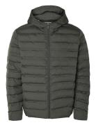 Slhbarry Quilted Hoodjacket Noos Grey Selected Homme