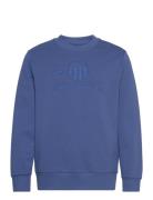 Reg Tonal Shield C-Neck Sweat Blue GANT