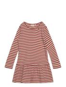 Dress L/S Modal Striped Red Petit Piao