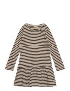 Dress L/S Modal Striped Navy Petit Piao