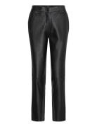 Biancadep Straight Fit Leather Pants Black DEPECHE