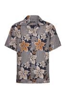 Elio Linen Island Floral Shirt Black J. Lindeberg