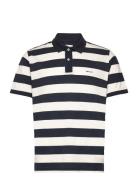 Heavy Washed Striped Polo Blue GANT