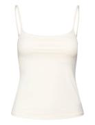 Slim Fit Top With Thin Straps White Mango