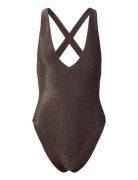 Swimsuit Ciara Lurex Brown Lindex