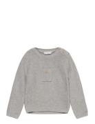 Knit Pocket Sweater Grey Mango