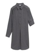 Checked Flanell Dress Navy Tom Tailor