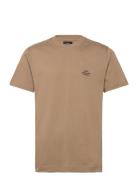 Cotton Jersey Frode Emb Logo Tee Beige Mads Nørgaard