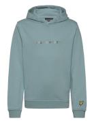 Multi Coloured Embroidery Hoodie Blue Lyle & Scott