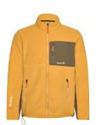 Sherburne Polartec 200 Mix Media Full Zip Fleece Chai Tea Yellow Timbe...