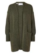 Slflulu New Ls Knit Long Cardigan B Noos Green Selected Femme