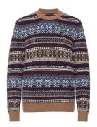 Gifting Wool Blend Fairisle C Nk Blue Tommy Hilfiger