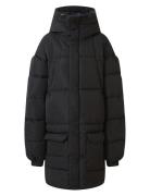 Long Puffer Jacket With Hood Black SIXTH JUNE