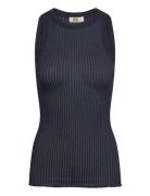 Rmwbaku Viscose Tank Top Navy RM By Rosemunde