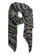 Pcpyron Long Animal Scarf Noos Bc Black Pieces