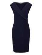 Jersey Off-The-Shoulder Cocktail Dress Navy Lauren Ralph Lauren