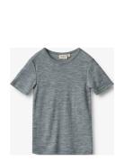 Wool T-Shirt S/S Seo Grey Wheat