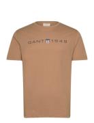 Printed Graphic Ss T-Shirt Brown GANT