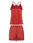 Pcanovi Satin Nightwear Set Red Pieces