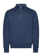 Half Zip Sweatshirt Blue Fred Perry