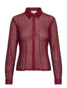 Violamw Lace Shirt Burgundy My Essential Wardrobe