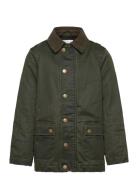 Waxed-Effect Parka Green Mango