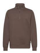 Cfsebastian 0096 Halfzip Sweatshirt Brown Casual Friday