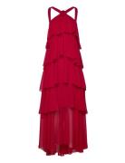 Vmfelicia Sl Ruffle Maxi Dress Exp Red Vero Moda