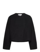 Elia Cropped Wool Blend Jacket Black Malina