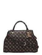 Evelune Lrg Girlfriend Satchel Brown GUESS