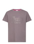 Diamante Fitted Tee Purple Juicy Couture