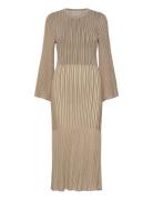 Lexi Contrast Knitted Midi Dress Beige Malina