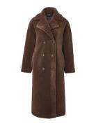 Elina Wool Blend Coat Brown Lexington Clothing