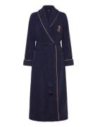 Lrl L/S Shawl Collar Long Robe Navy Lauren Ralph Lauren Homewear