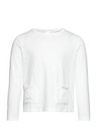 Long-Sleeved T-Shirt With Pockets White Mango