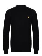 Ribbed Mock Neck Jumper Black Lyle & Scott