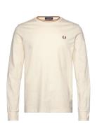 Ls Twin Tipped T-Shirt Cream Fred Perry