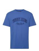 Tjm Reg Vintage Varsity Tee Blue Tommy Jeans