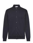 Jersey Button Through Pique L/S Black Lindbergh