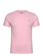 Custom Slim Fit Jersey Crewneck T-Shirt Pink Polo Ralph Lauren