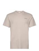 Micro Logo Interlock T-Shirt Cream Calvin Klein