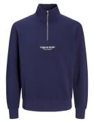 Jorvesterbro Sweat Quarter Zip Hn Noos Blue Jack & J S