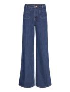 Wideleg Jeans With Pockets Blue Mango