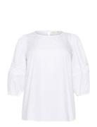 Kcelina Blouse White Kaffe Curve