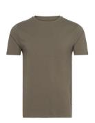 Mens Stretch Crew Neck Tee S/S Khaki Lindbergh