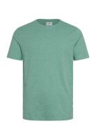 Mouliné O-Neck Tee S/S Green Lindbergh