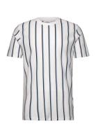 Striped Piqué Tee S/S White Lindbergh