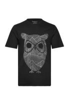 Regular Single Jersey Mountain Owl Black Knowledge Cotton Apparel