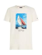 Hilfiger Color Photo Print Tee Cream Tommy Hilfiger