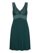 Nora Lace Slip Dress Green Hunkemöller